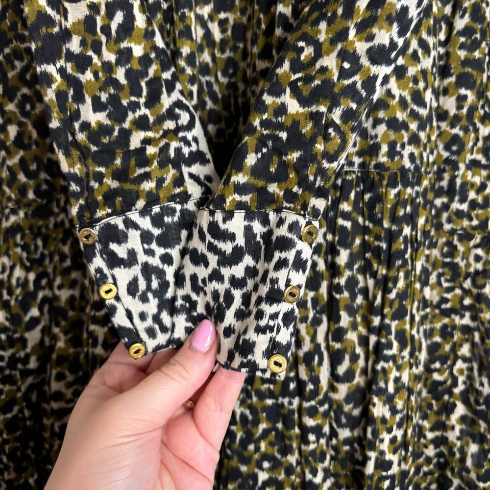 ULLA JOHNSON Amira Dress Leopard Print size 0 - Picture 7 of 13